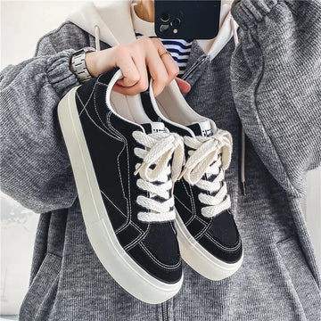Xajzpa Men's Shoes Summer Student Versatile Comfortable Anti Slip Casual Shoes Breathable Youth Wear-resistant Solid Color Sneakers